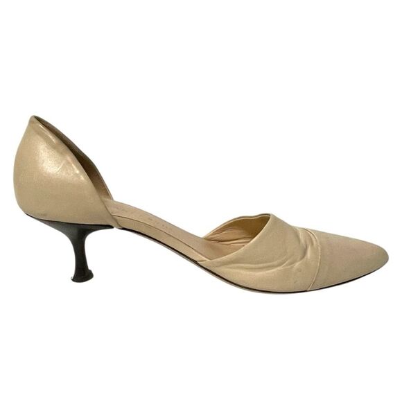 JENNI KAYNE Leather Cream D'Orsay Heels 37 - Picture 5 of 10